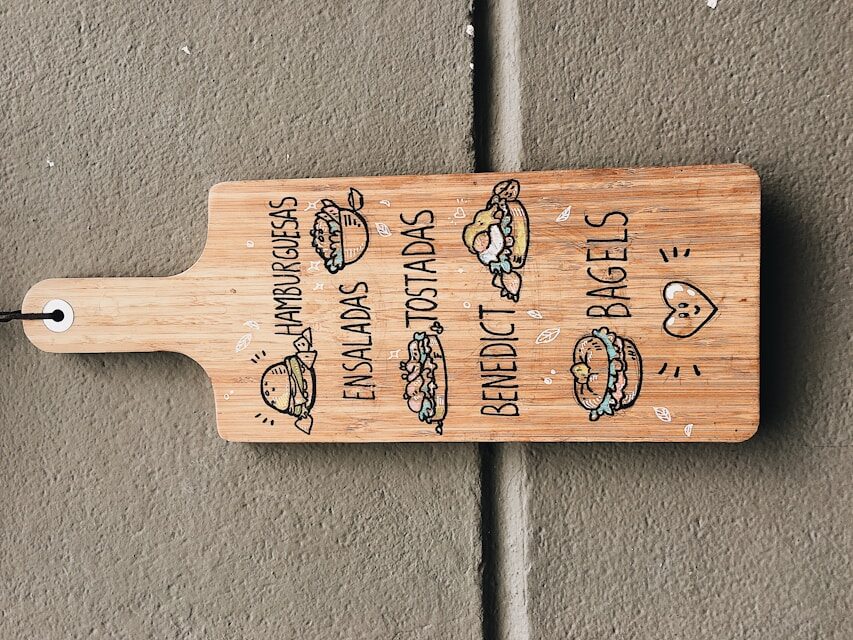 Tabla de cocina personalizada con grabado láser